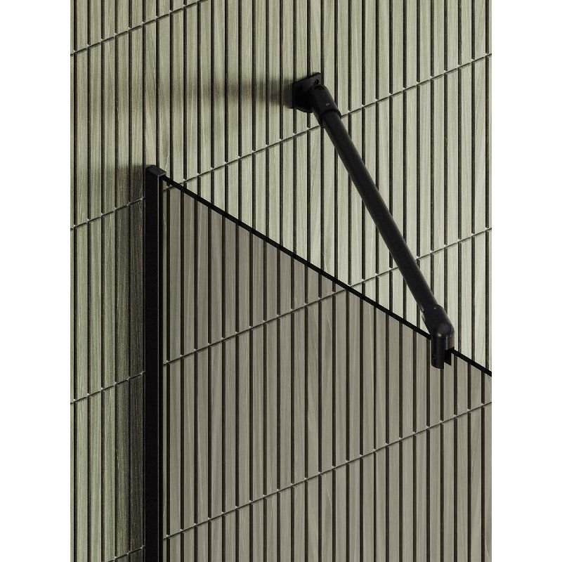 Душевая перегородка Maybahglass (Майбахгласс) в узком профиле 1950х890 мм, Стекло 8 мм Бронза +Полотенцедержатель MGD-733-6у