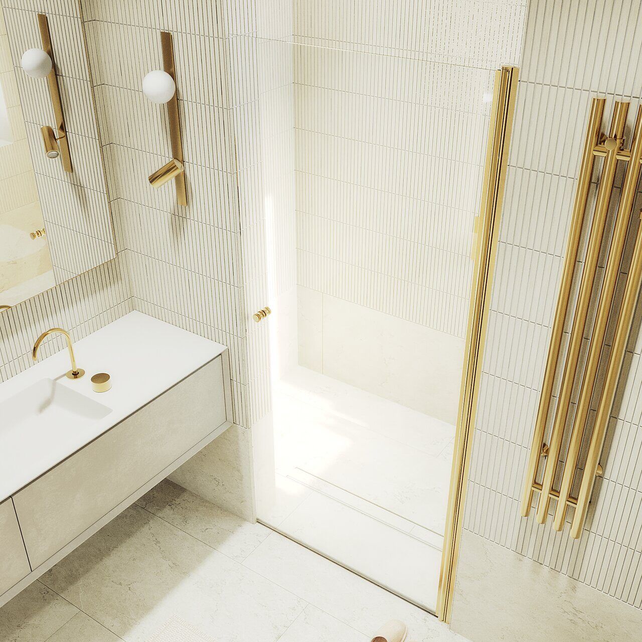 Душевая дверь на монопетле Maybahglass (Майбахгласс) 1980х600 мм, стекло 6 мм Бесцветное MGD-797-3