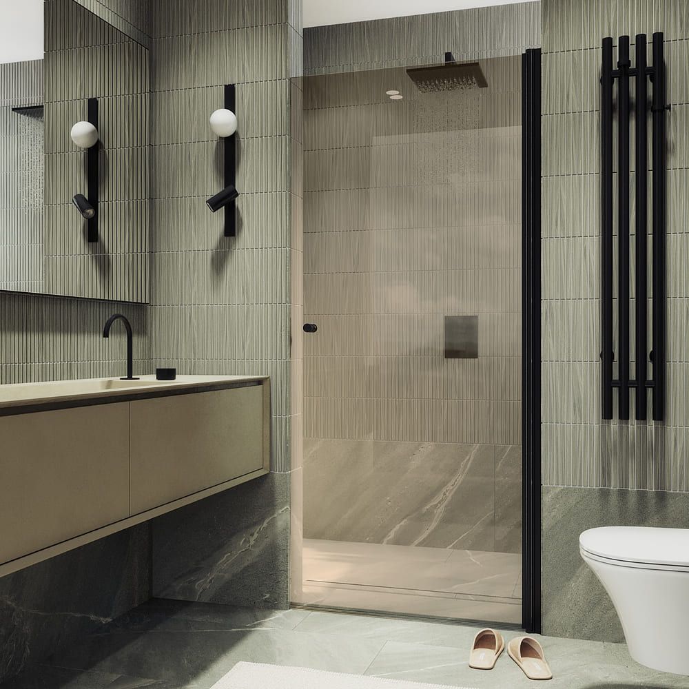 Душевая дверь на монопетле Maybahglass (Майбахгласс) 1980х600 мм, стекло 6 мм Бронза MGD-798-6