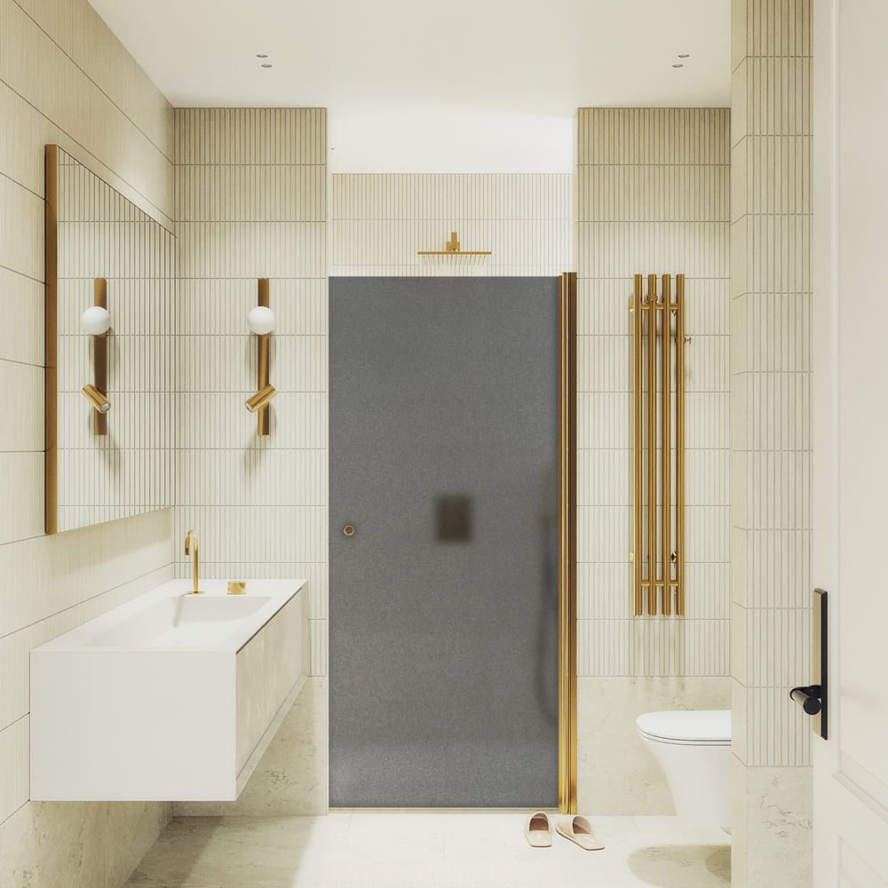 Душевая дверь на монопетле Maybahglass (Майбахгласс) 1980х600 мм, стекло 6 мм Графит матовый MGD-801-3