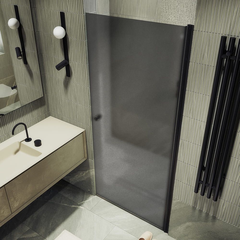 Душевая дверь на монопетле Maybahglass (Майбахгласс) 1980х600 мм, стекло 6 мм Графит матовый MGD-801-6