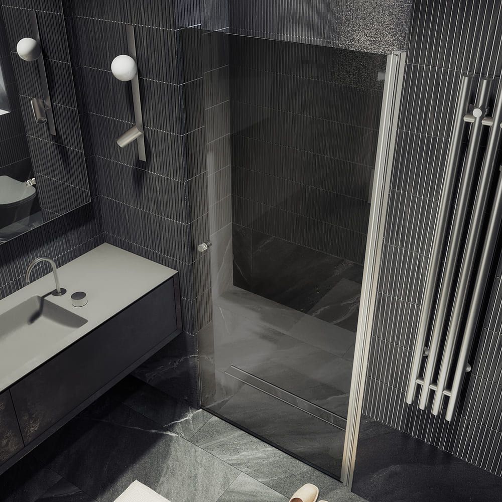 Душевая дверь на монопетле Maybahglass (Майбахгласс) 1980х600 мм, стекло 6 мм Графит матовый MGD-801-5