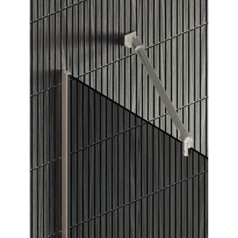 Душевая перегородка Maybahglass (Майбахгласс) в узком профиле 1950х890 мм, Стекло 8 мм Графит +Полотенцедержатель MGD-735-5у