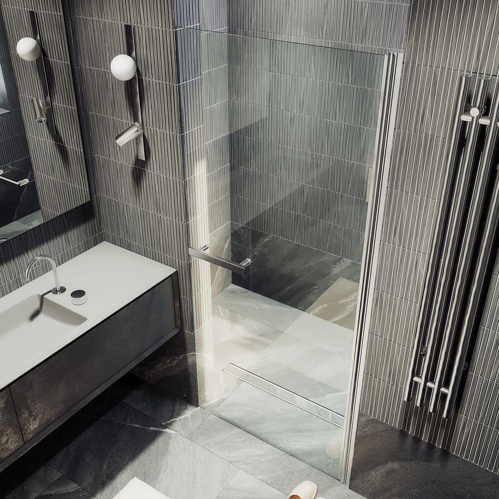 Душевая дверь на монопетле Maybahglass (Майбахгласс) 1980х600 мм, стекло 8 мм Бесцветное MGD-446-5