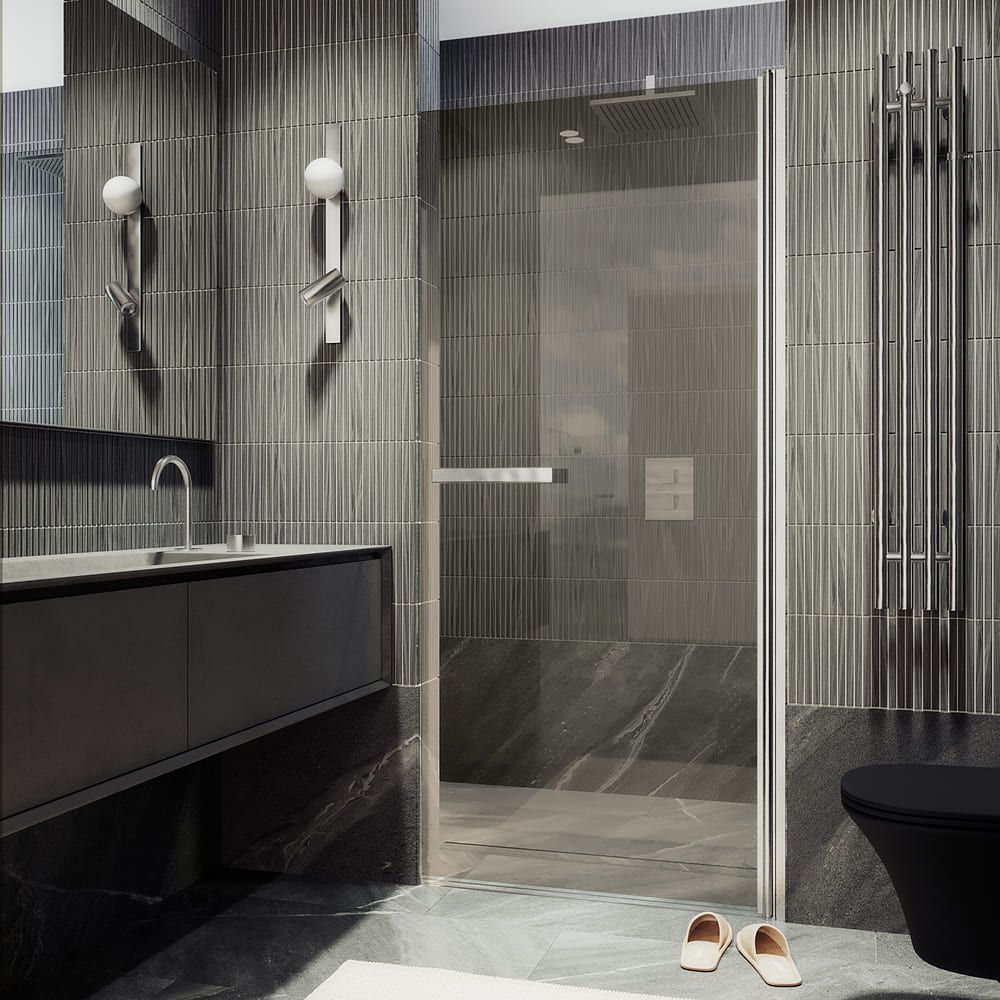 Душевая дверь на монопетле Maybahglass (Майбахгласс) 1980х900 мм, стекло 8 мм Бронза MGD-459-5