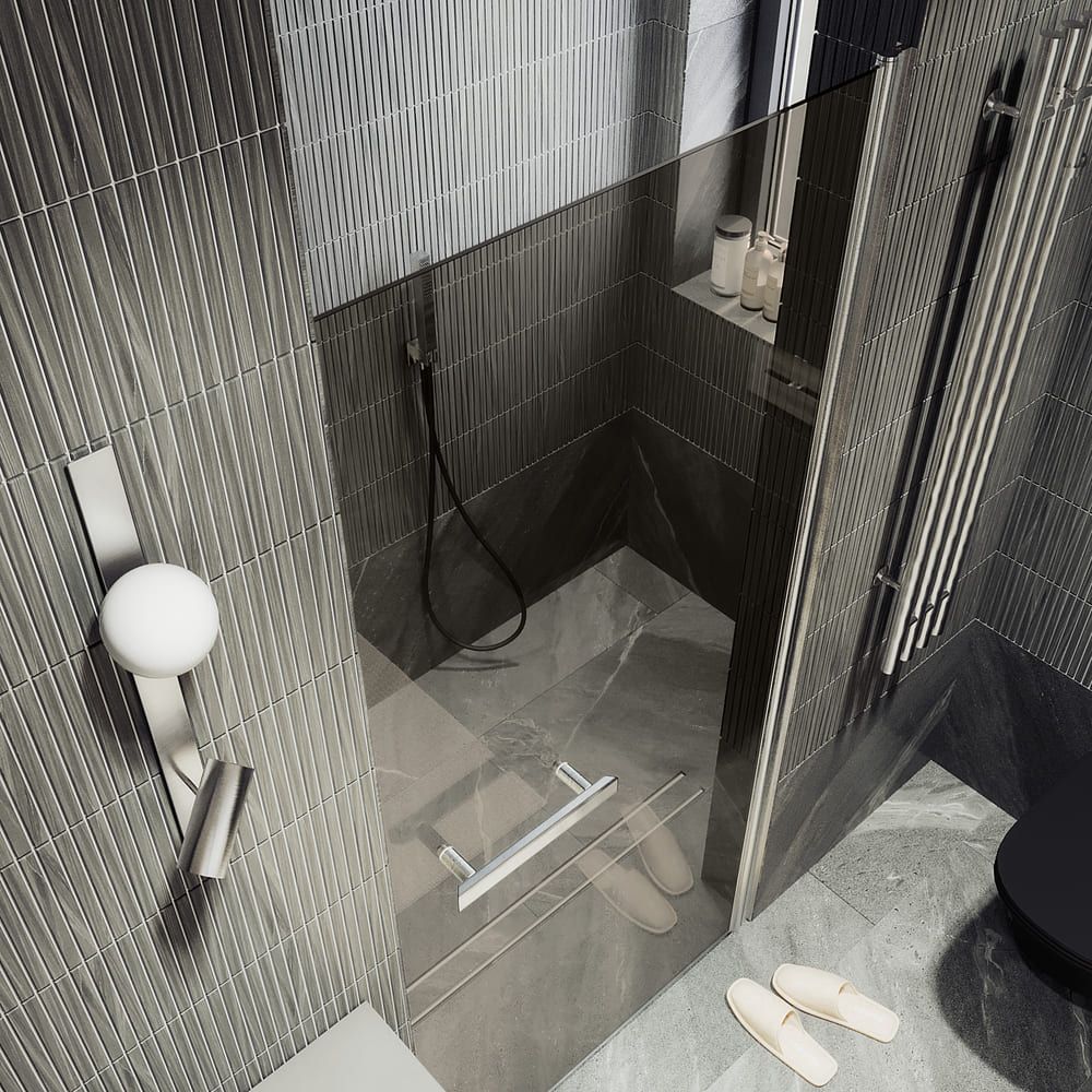 Душевая дверь на монопетле Maybahglass (Майбахгласс) 1980х900 мм, стекло 8 мм Бронза MGD-459-5