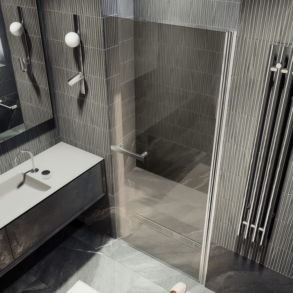 Душевая дверь на монопетле Maybahglass (Майбахгласс) 1980х900 мм, стекло 8 мм Бронза MGD-459-5