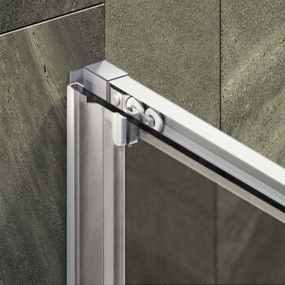 Душевая дверь раздвижная Maybahglass (Майбахгласс) 1950х1200 мм, стекло 6 мм Бронза матовая MGD-1542-5