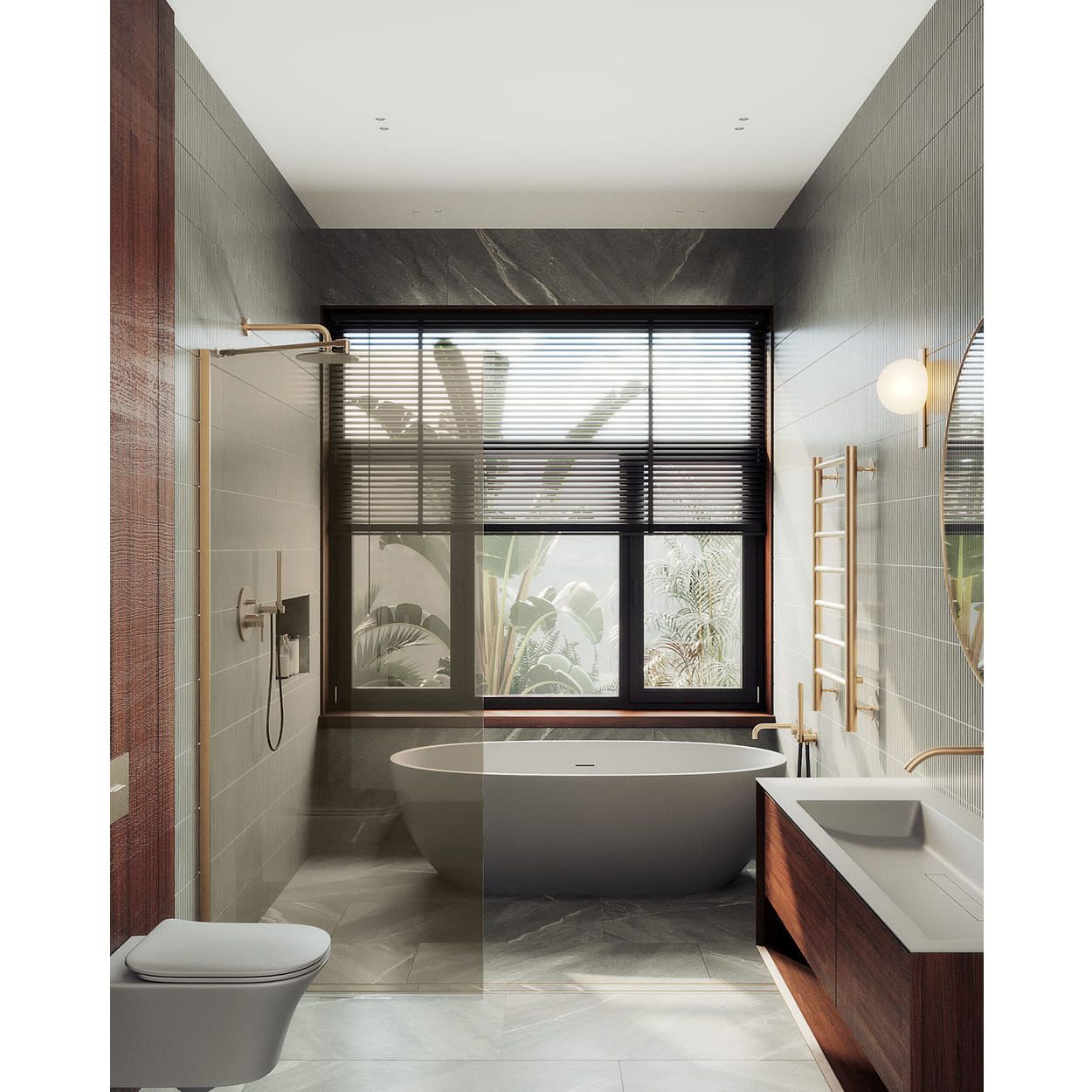 Душевая перегородка в профиле Maybahglass (Майбахгласс) 1950х1090 мм, стекло 8 мм Бронза MGD-678-2ш