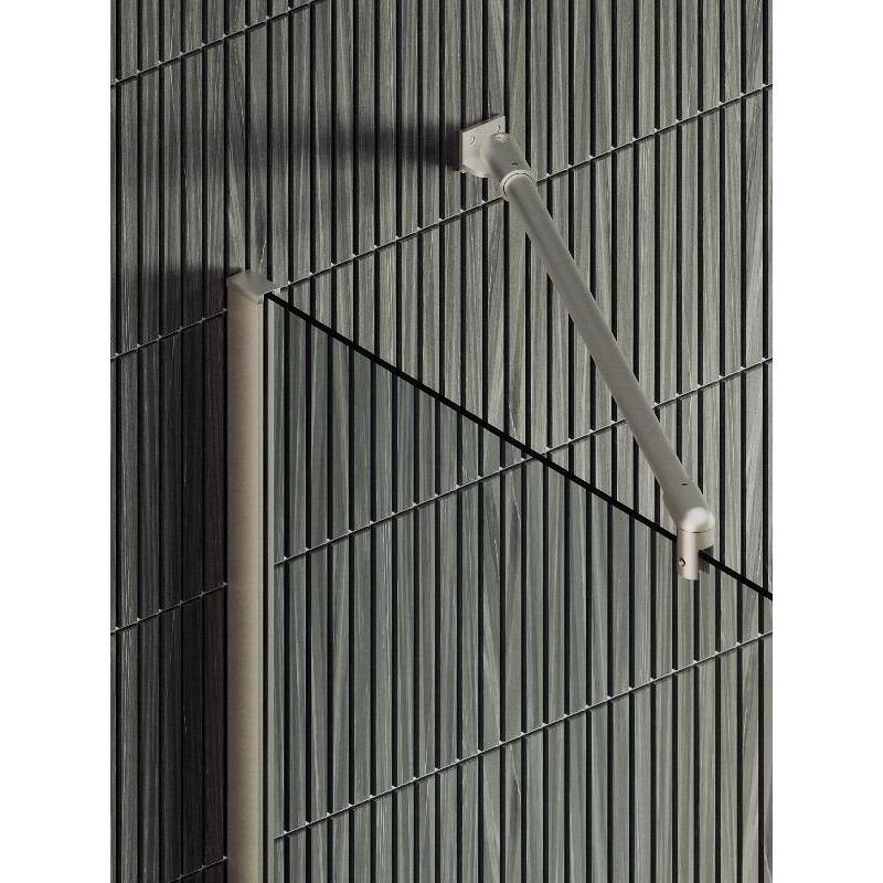 Душевая перегородка Maybahglass (Майбахгласс) в широком профиле 1950х890 мм, Стекло 8 мм Бесцветное +Полотенцедержатель MGD-732-5ш