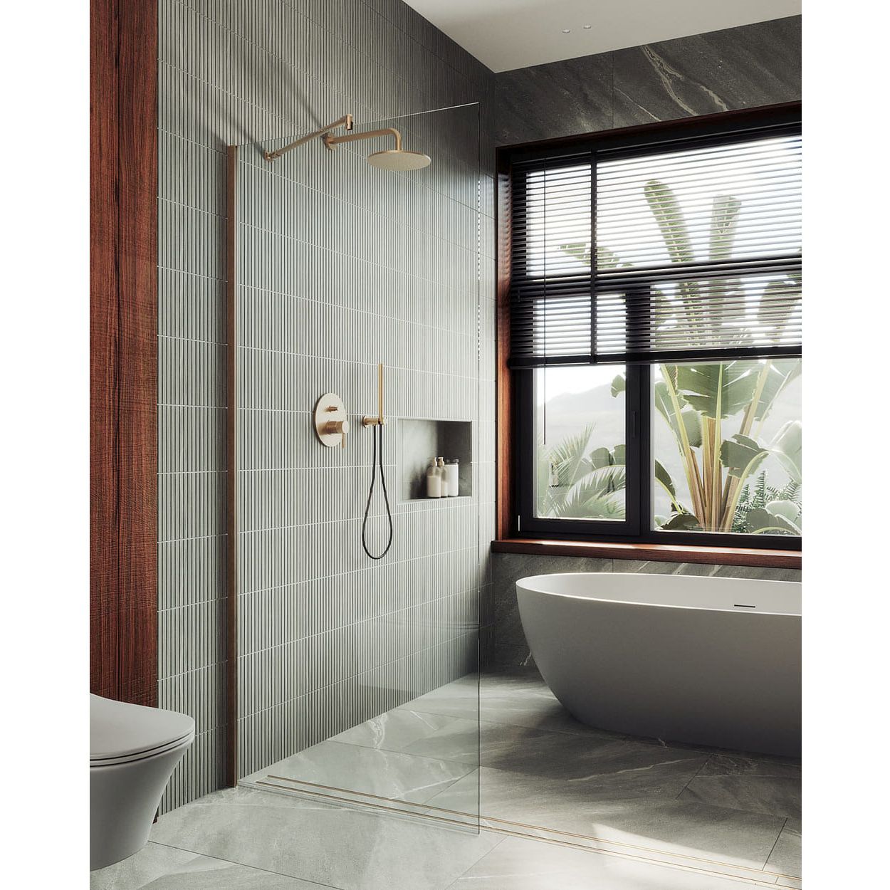 Душевая перегородка в профиле Maybahglass (Майбахгласс) 1950х1190 мм, стекло 8 мм Бесцветное MGD-683-2ш