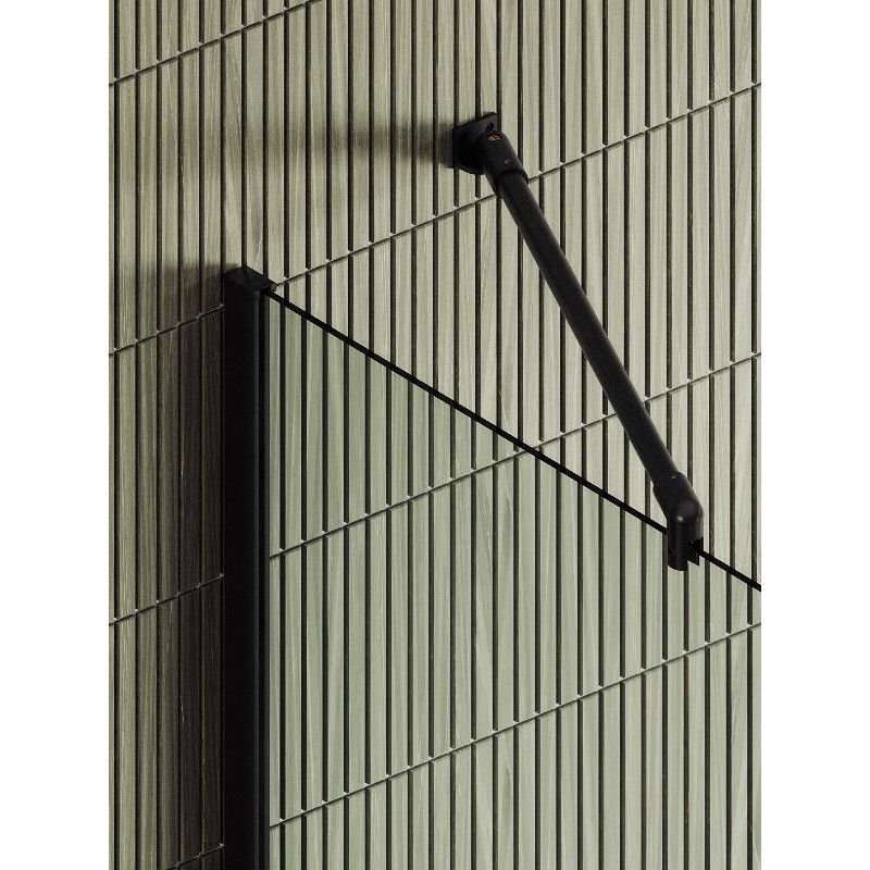 Душевая перегородка Maybahglass (Майбахгласс) в широком профиле 1950х890 мм, Стекло 8 мм Бесцветное +Полотенцедержатель MGD-732-6ш