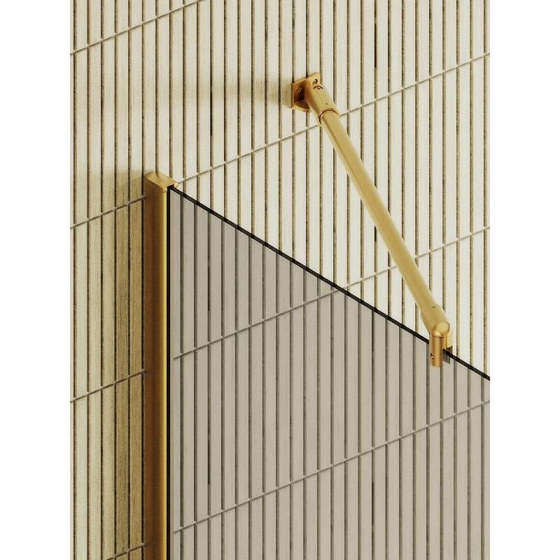 Душевая перегородка Maybahglass (Майбахгласс) в широком профиле 1950х890 мм, Стекло 8 мм Бронза +Полотенцедержатель MGD-733-3ш