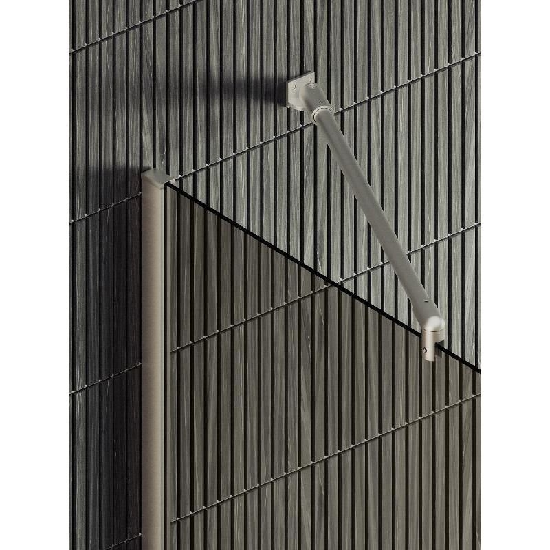 Душевая перегородка Maybahglass (Майбахгласс) в широком профиле 1950х890 мм, Стекло 8 мм Бронза +Полотенцедержатель MGD-733-5ш