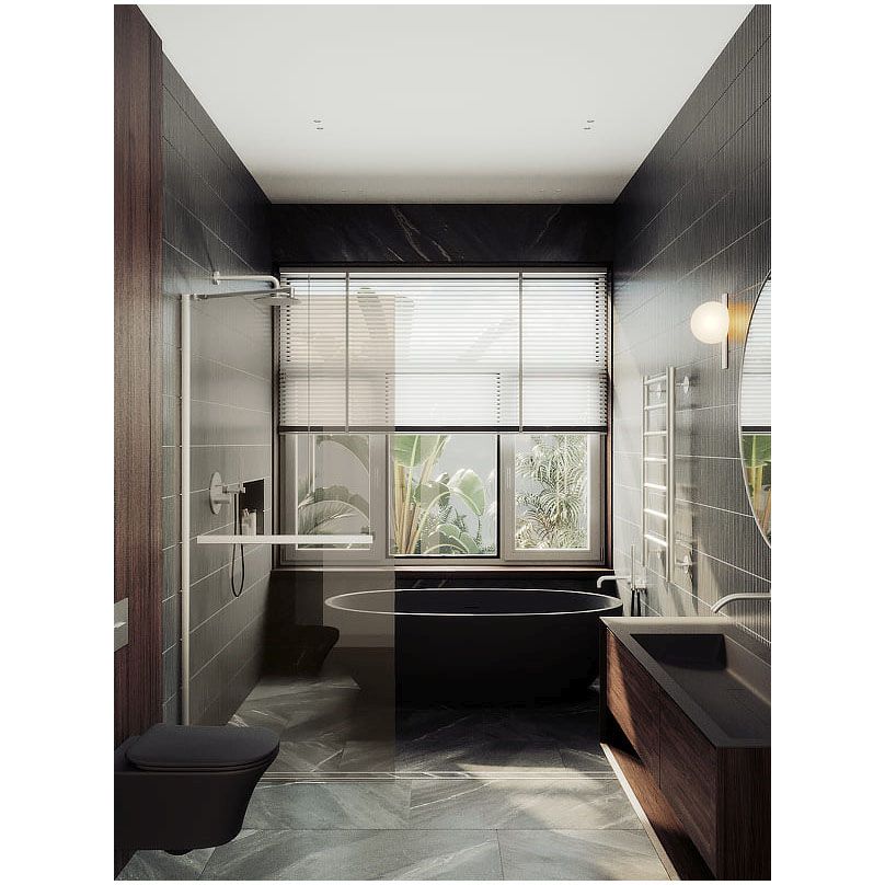 Душевая перегородка в профиле Maybahglass (Майбахгласс) 1950х1190 мм, стекло 8 мм Бронза, полотенцедержатель MGD-715-5ш