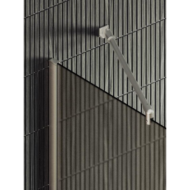 Душевая перегородка Maybahglass (Майбахгласс) в широком профиле 1950х890 мм, Стекло 8 мм Бронза матовая +Полотенцедержатель MGD-734-5ш