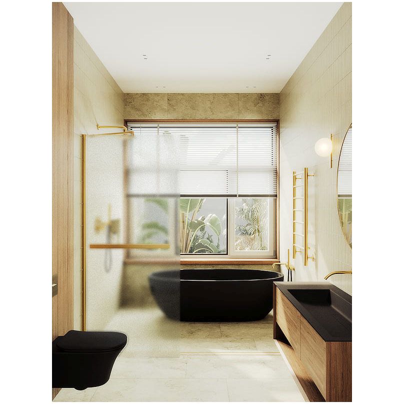 Душевая перегородка в профиле Maybahglass (Майбахгласс) 1950х1190 мм, стекло 8 мм Сатин, полотенцедержатель MGD-719-3ш