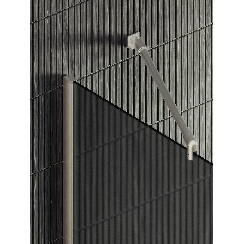 Душевая перегородка Maybahglass (Майбахгласс) в широком профиле 1950х890 мм, Стекло 8 мм Графит матовый +Полотенцедержатель MGD-736-5ш