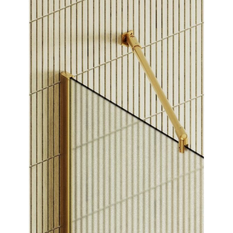 Душевая перегородка Maybahglass (Майбахгласс) в широком профиле 1950х890 мм, Стекло 8 мм Сатин +Полотенцедержатель MGD-737-3ш