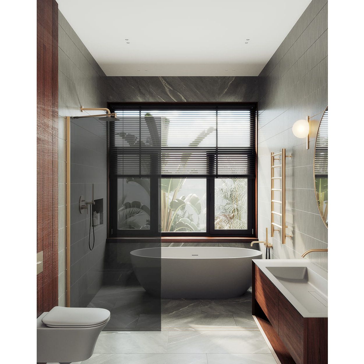 Душевая перегородка в профиле Maybahglass (Майбахгласс) 1950х690 мм, стекло 8 мм Графит MGD-705-2ш