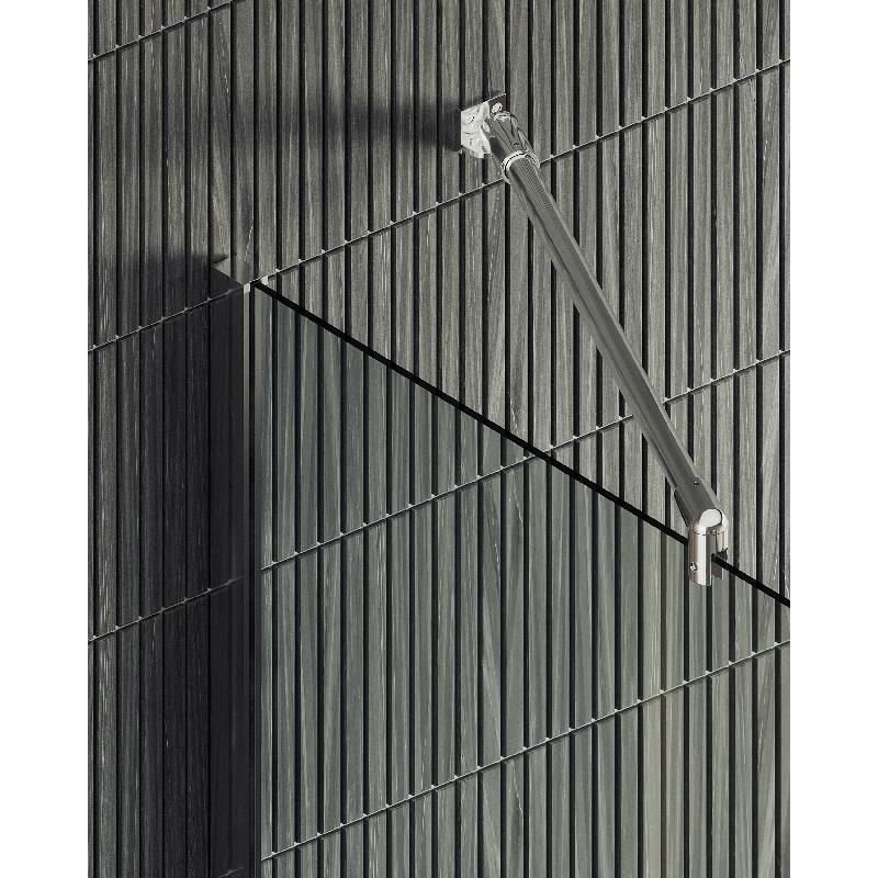 Душевая перегородка Maybahglass (Майбахгласс) в широком профиле 1950х690 мм, Стекло 8 мм Бесцветное MGD-701-5ш