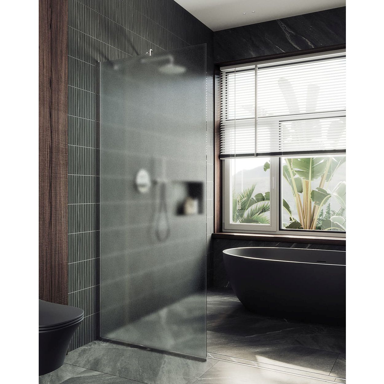 Душевая перегородка в профиле Maybahglass (Майбахгласс) 1950х790 мм, стекло 8 мм Сатин MGD-700-4у