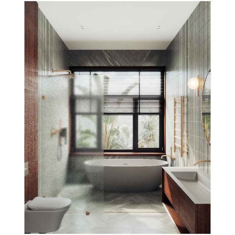 Душевая перегородка коннектор стена-стекло Maybahglass (Майбахгласс) 1950х790 мм, стекло 8 мм Сатин MGD-268-2