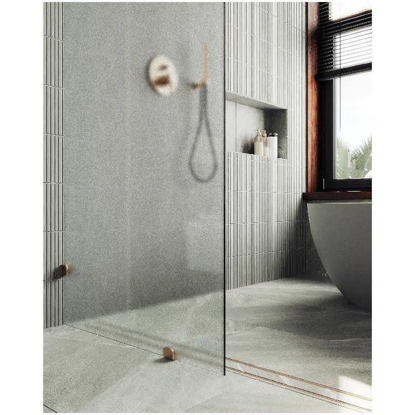 Душевая перегородка коннектор стена-стекло Maybahglass (Майбахгласс) 1950х790 мм, стекло 8 мм Сатин MGD-268-2