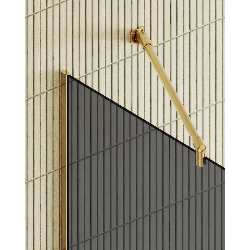 Душевая перегородка Maybahglass (Майбахгласс) в узком профиле 1950х690 мм, Стекло 8 мм Графит MGD-705-3у