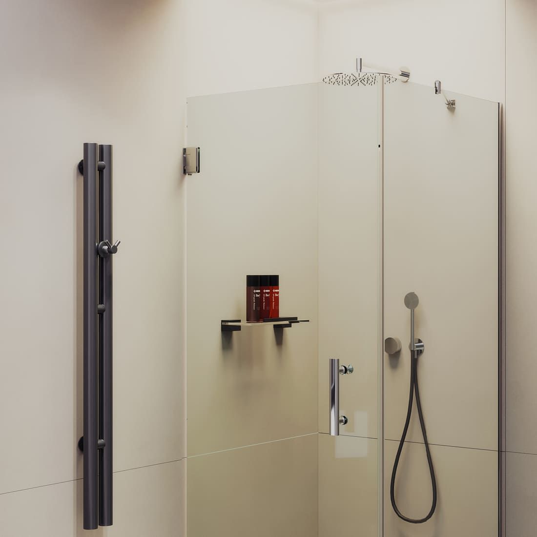 Душевой угол на петлях Maybahglass (Майбахгласс) 900х900х1950 мм, стекло 8 мм Бесцветное MGY-1303-4