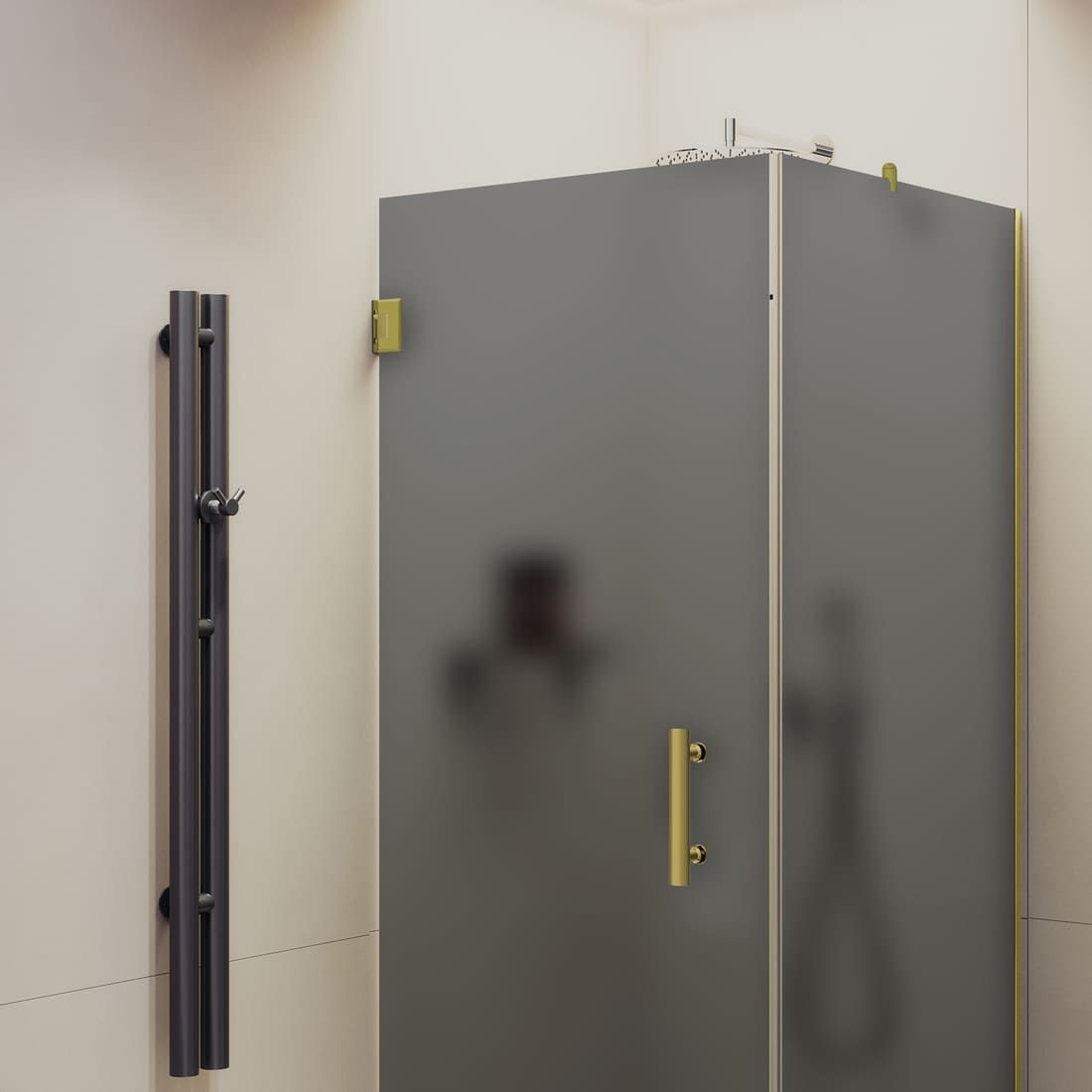 Душевой угол на петлях Maybahglass (Майбахгласс) 900х900х1950 мм, стекло 8 мм Графит матовый MGY-1307-3