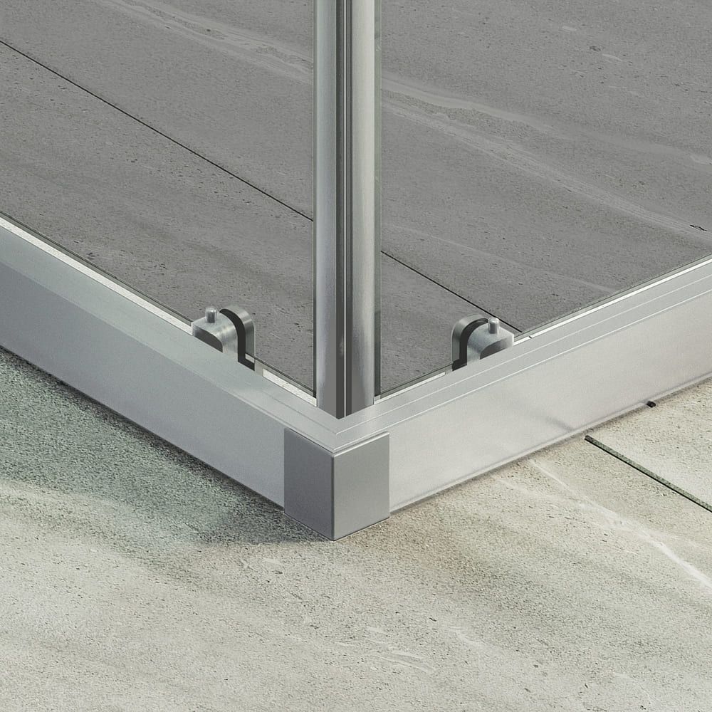 Душевой угол раздвижной Maybahglass (Майбахгласс) 1000х1000х1950 мм, стекло 6 мм Графит MGY-1334-5