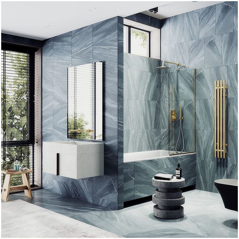 Шторка для ванны в профиле Maybahglass (Майбахгласс) 1400х640 мм, стекло 6 мм Бесцветное MGV-144-3у