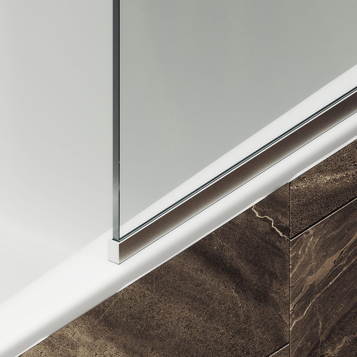 Шторка для ванны в профиле Maybahglass (Майбахгласс) 1400х640 мм, стекло 6 мм Бесцветное MGV-144-5у