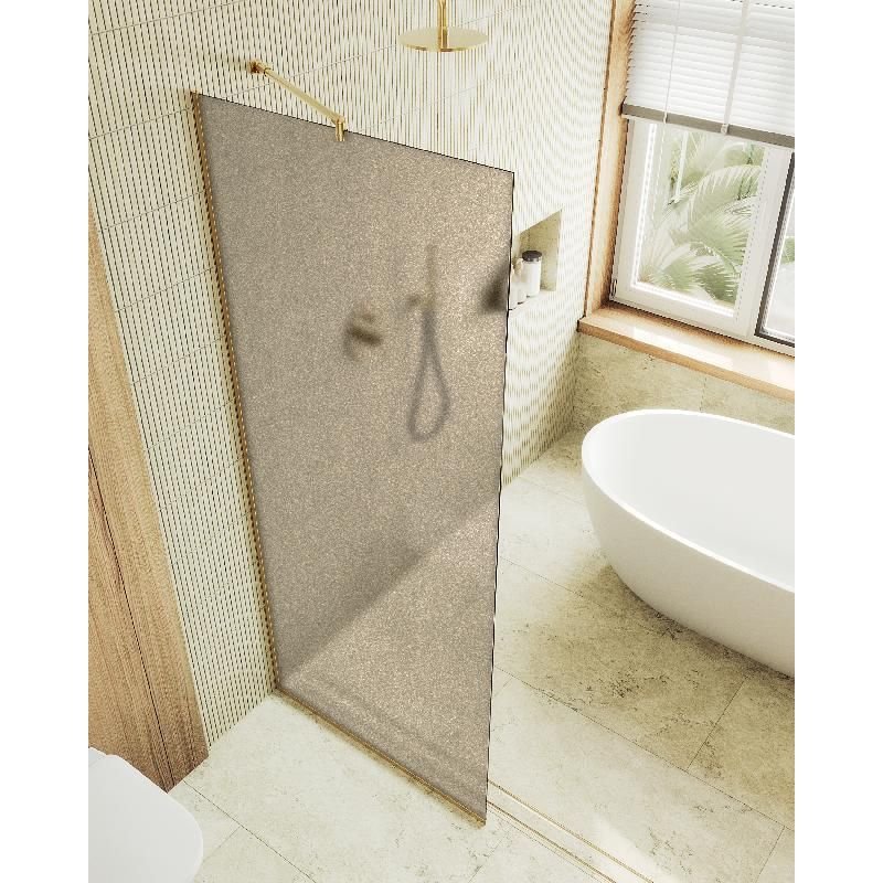 Душевая перегородка Maybahglass (Майбахгласс) в узком профиле 1950х790 мм, Стекло 8 мм Бронза матовая MGD-697-3у