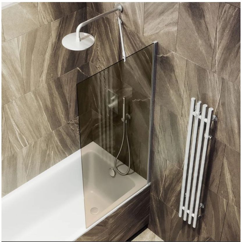 Шторка для ванны в профиле Maybahglass (Майбахгласс) 1400х600 мм, стекло 8 мм Бронза MGV-68-5ш