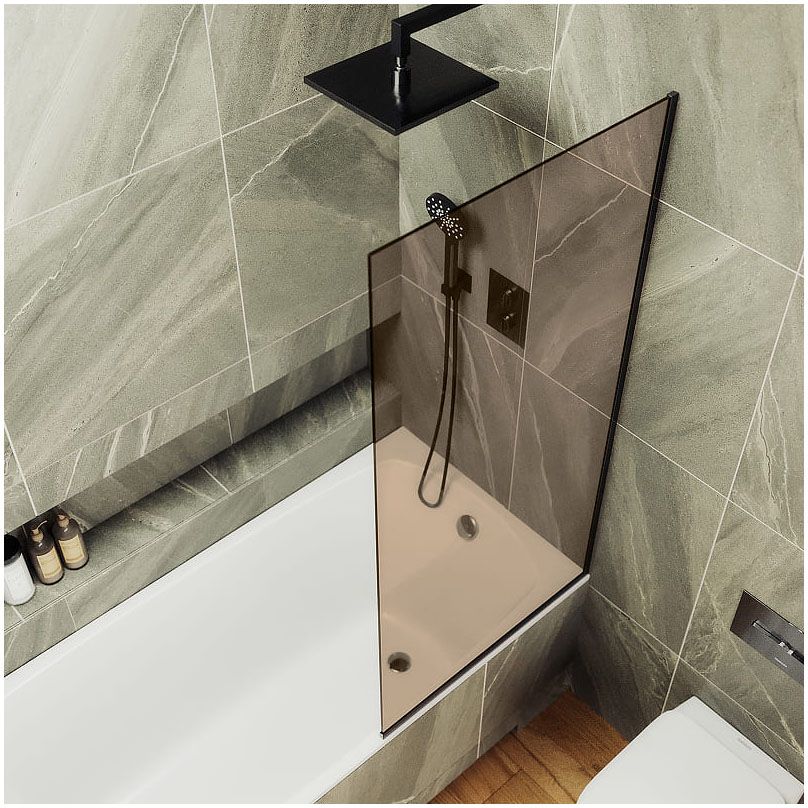 Шторка для ванны в профиле Maybahglass (Майбахгласс) 1400х600 мм, стекло 8 мм Бронза MGV-68-6у