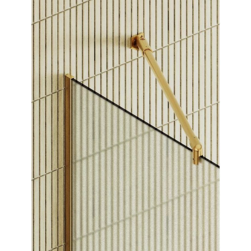 Душевая перегородка Maybahglass (Майбахгласс) в узком профиле 1950х690 мм, Стекло 8 мм Сатин +Полотенцедержатель MGD-725-3у