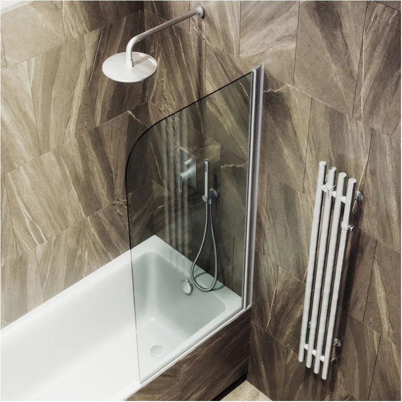 Шторка для ванны поворотная на монопетле Maybahglass (Майбахгласс) 1400х800 мм, стекло 8 мм Бесцветное MGV-632-5