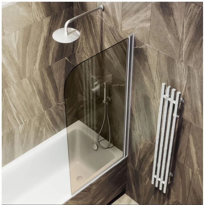 Шторка для ванны поворотная на монопетле Maybahglass (Майбахгласс) 1400х800 мм, стекло 8 мм Бронза MGV-633-5