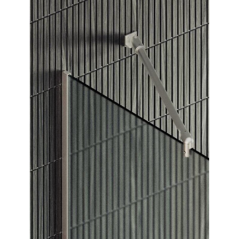 Душевая перегородка Maybahglass (Майбахгласс) в узком профиле 1950х690 мм, Стекло 8 мм Сатин +Полотенцедержатель MGD-725-5у