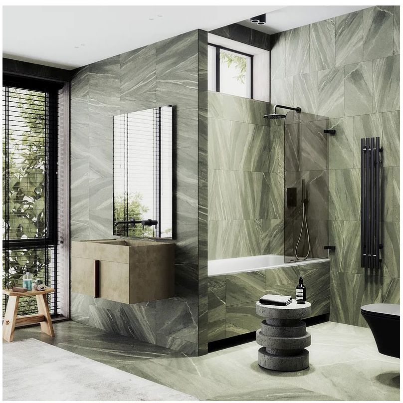 Шторка для ванны поворотная на петлях Maybahglass (Майбахгласс) 1400х405 мм, стекло 6 мм Бронза MGV-646-6