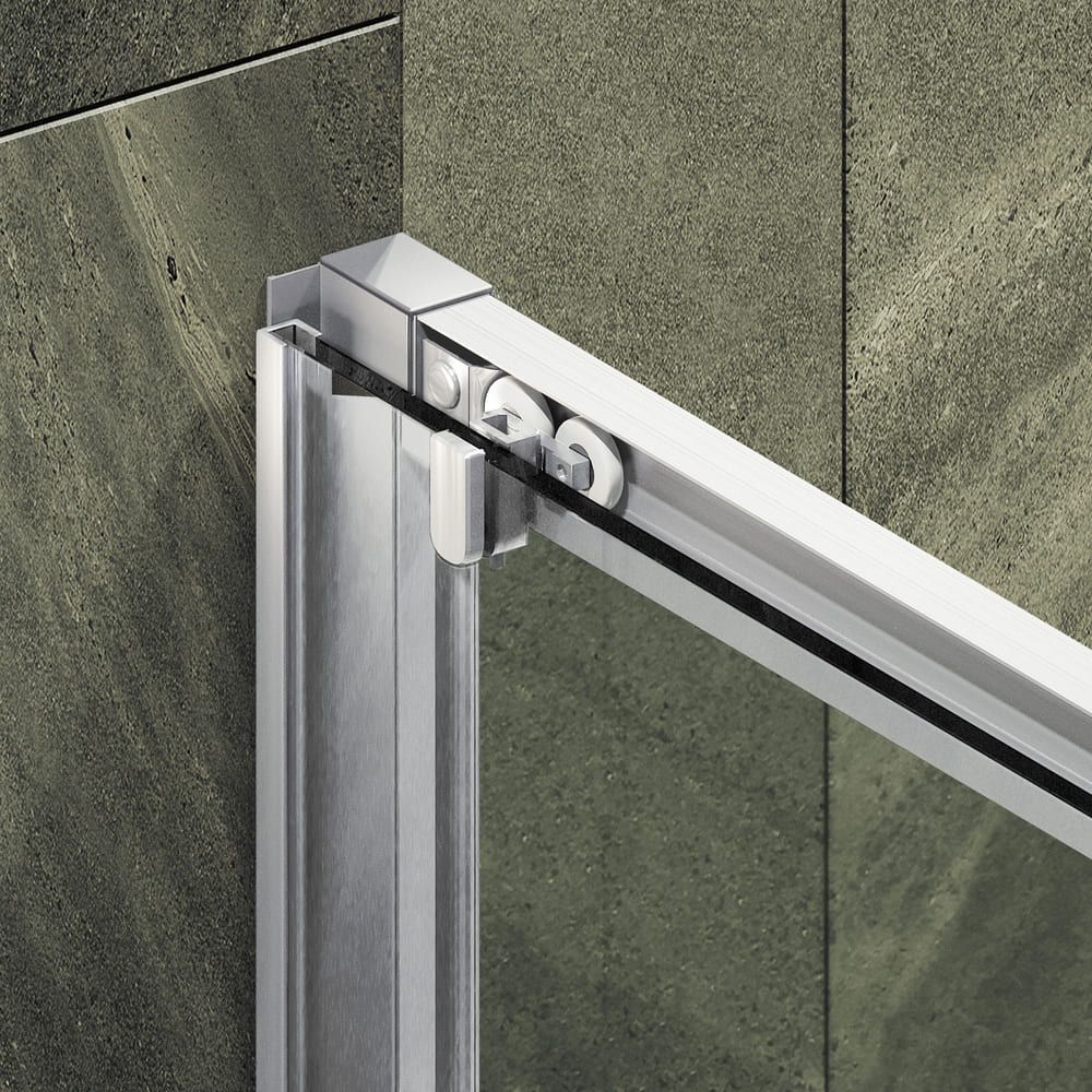 Душевая дверь раздвижная Maybahglass (Майбахгласс) 1950х1400 мм, стекло 6 мм Бесцветное MGD-1632-5