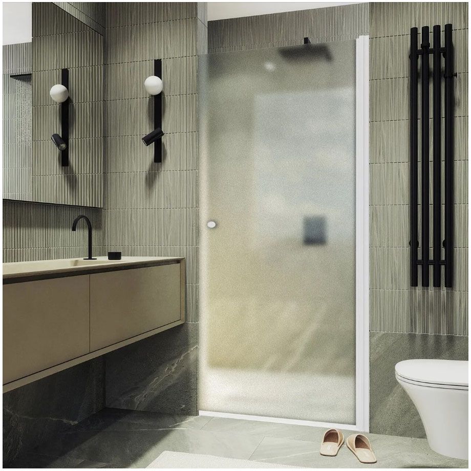 Душевая дверь на монопетле Maybahglass (Майбахгласс) 1980х700 мм, стекло 6 мм Сатин MGD-1671-1