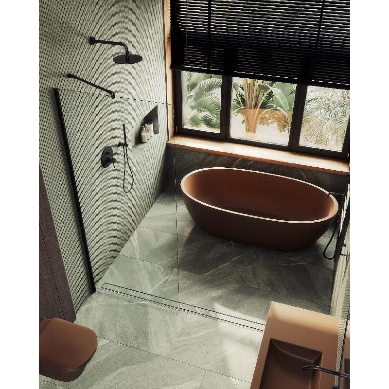 Душевая перегородка Maybahglass (Майбахгласс) в широком профиле 1950х1090 мм, Стекло 8 мм Бесцветное MGD-677-6ш