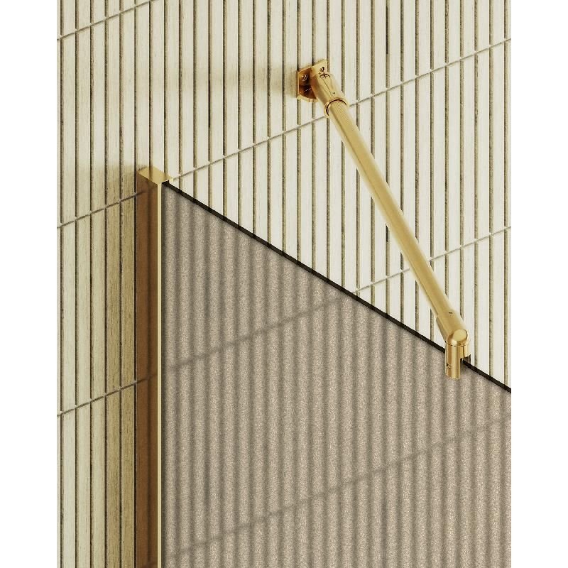 Душевая перегородка Maybahglass (Майбахгласс) в широком профиле 1950х1090 мм, Стекло 8 мм Бронза матовая MGD-679-3ш