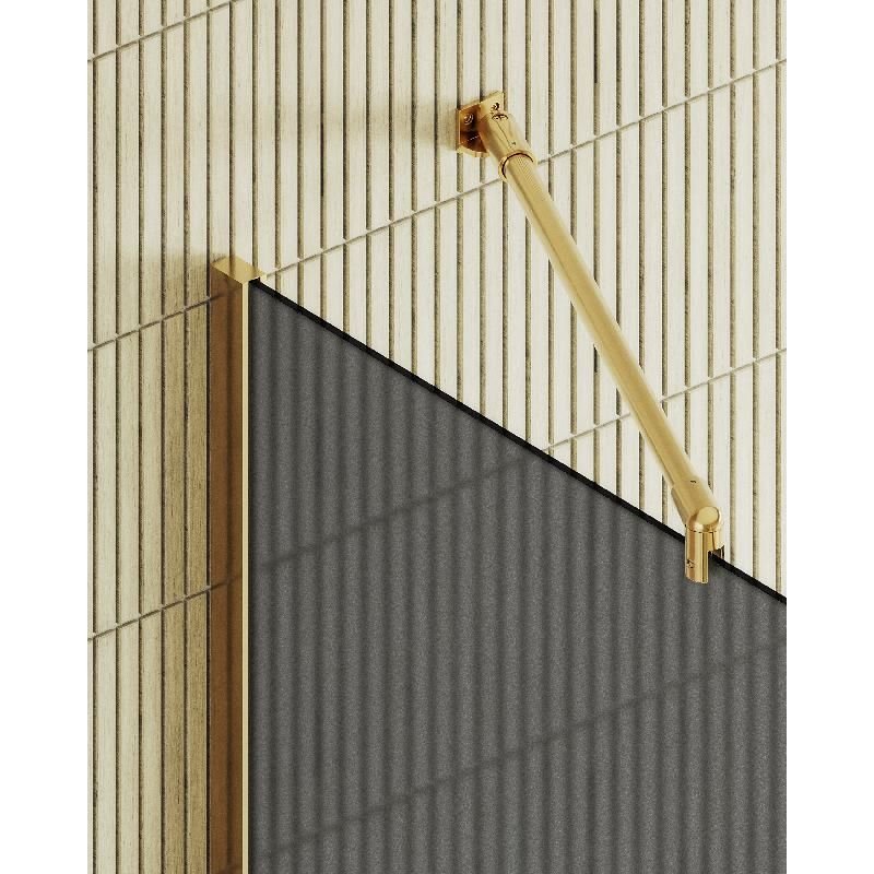 Душевая перегородка Maybahglass (Майбахгласс) в широком профиле 1950х1090 мм, Стекло 8 мм Графит матовый MGD-682-3ш