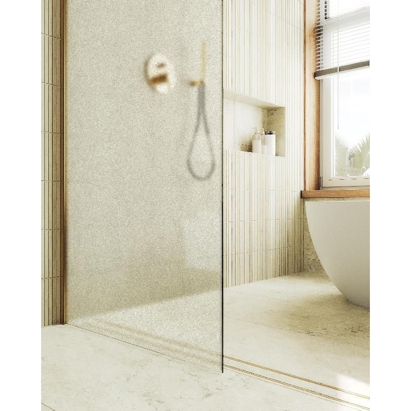 Душевая перегородка Maybahglass (Майбахгласс) в широком профиле 1950х1090 мм, Стекло 8 мм Сатин MGD-680-3ш