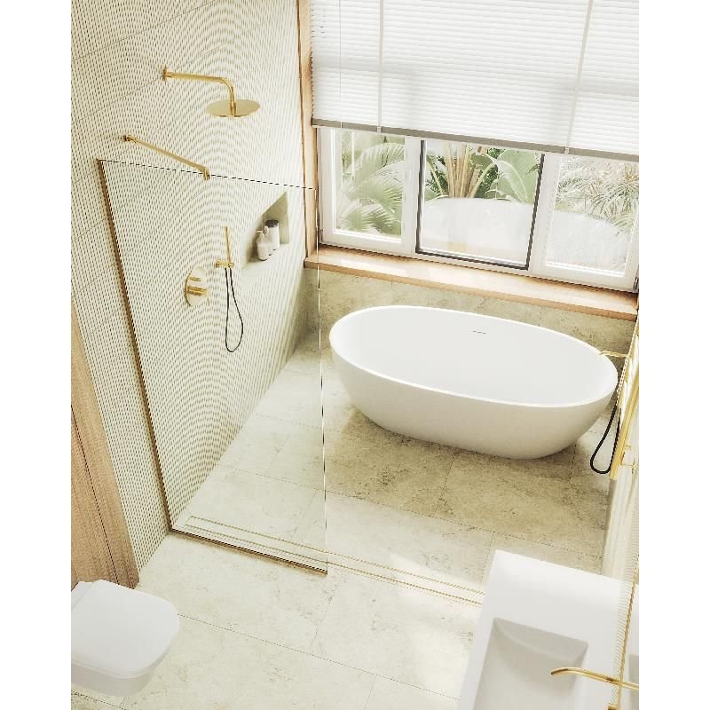 Душевая перегородка Maybahglass (Майбахгласс) в узком профиле 1950х1090 мм, Стекло 8 мм Бесцветное MGD-677-3у