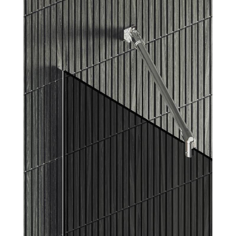 Душевая перегородка Maybahglass (Майбахгласс) в узком профиле 1950х1090 мм, Стекло 8 мм Графит MGD-681-5у